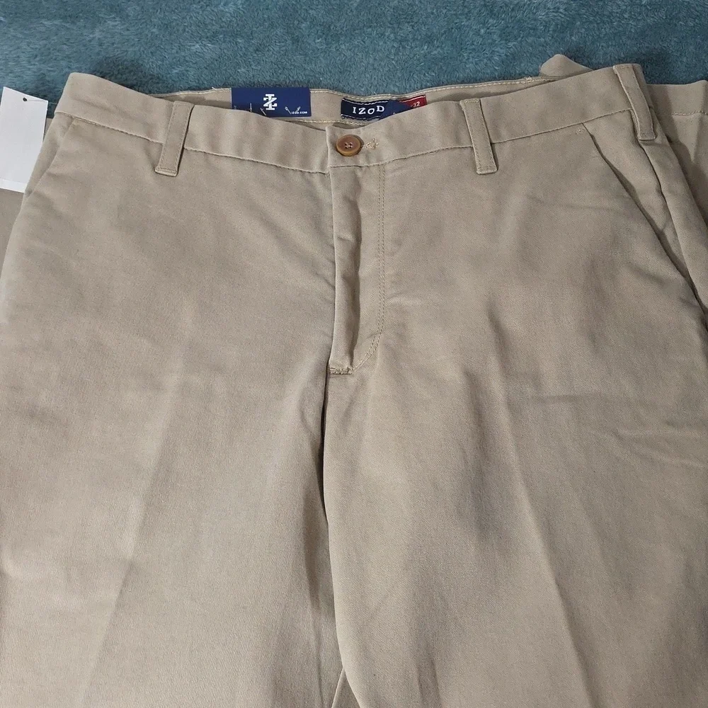 Izod Beige Performance Stretch Pants - Picture 5 of 5